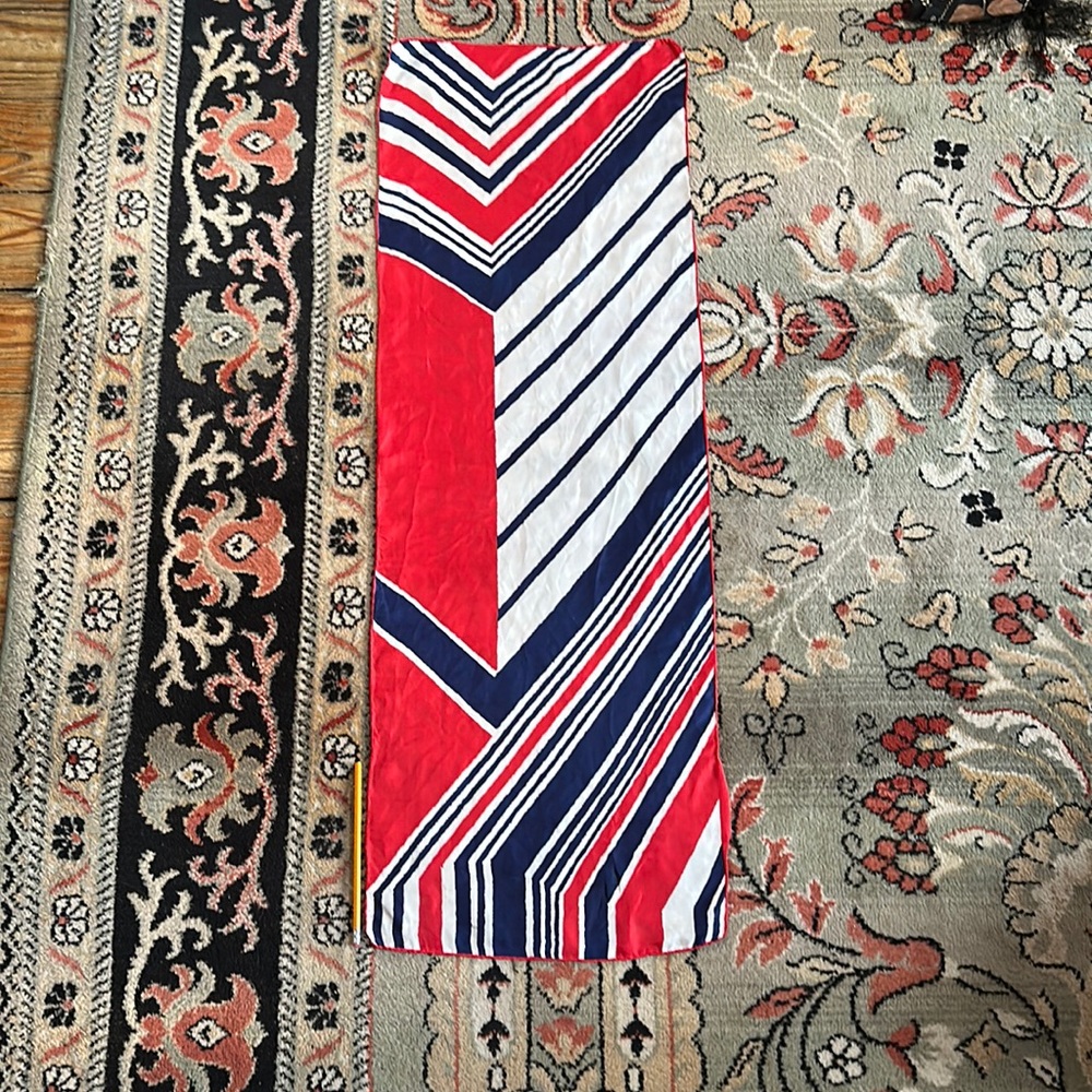 Red white and blue scarf